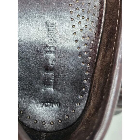 Men’s LL Bean Vintage Lug Kiltie Penny Loafers Vibram Brown Leather Shoes 10.5 D - Picture 7 of 9